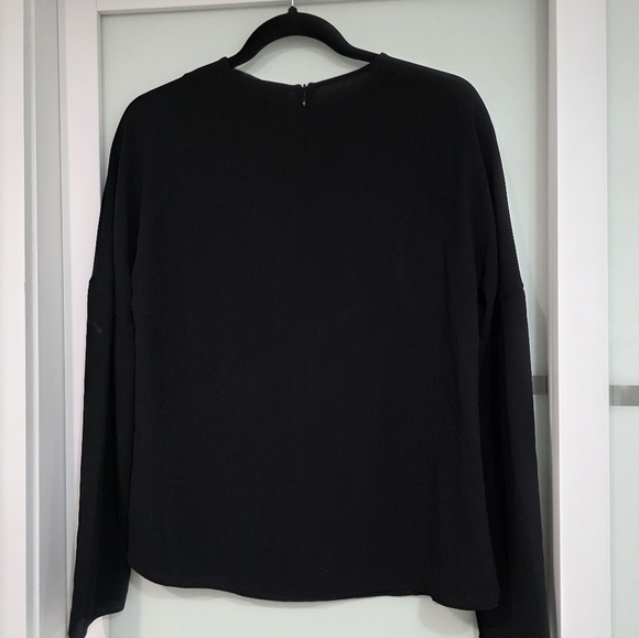 ZARA Black Cut-Out Long Sleeve Blouse – Size S - Picture 10 of 16